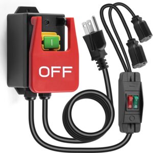 110V Single Phase Safety Switch 2 Plugs with Independent Switches