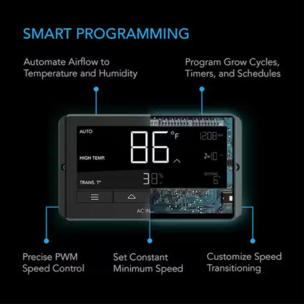 4 Controller 67 Smart Bluetooth Fan Controller with Temperature Humidity Timer Controls for Cloudline Airlift Cloud Ray