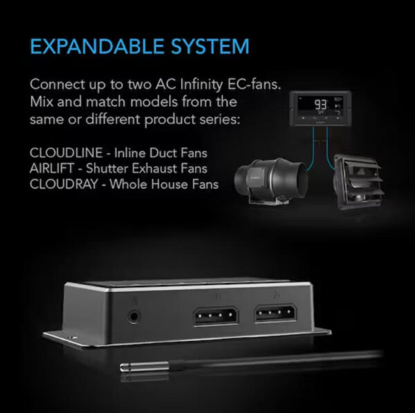 5 Controller 67 Smart Bluetooth Fan Controller with Temperature Humidity Timer Controls for Cloudline Airlift Cloud Ray