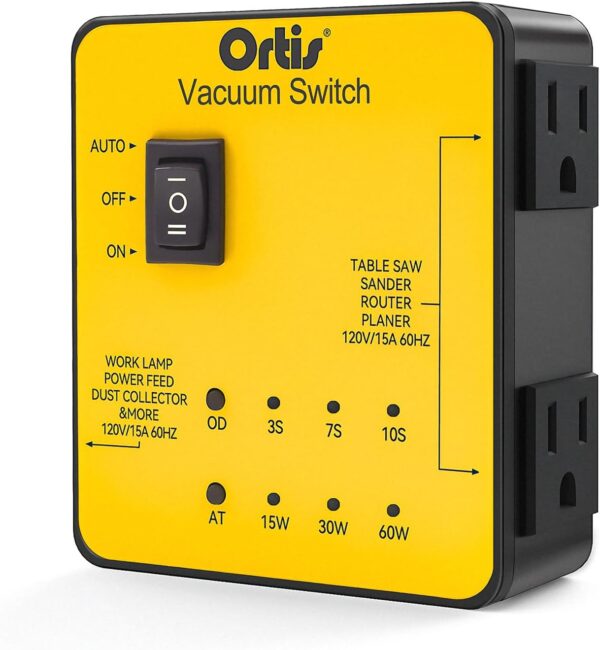 Automatic Vacuum Switch for 2 power tools Yellow