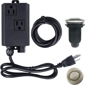 Garbage Disposal Air Switch Kit Sink Top Waste Disposal Dual Outlet Brushed Garbage Disposal Air Switch Kit Sink Top Waste Disposal Dual Outlet Brushed