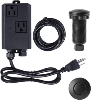Garbage Disposal Air Switch Kit Sink Top Waste Disposal Dual Outlet long Stainless Steel Black Garbage Disposal Air Switch Kit Sink Top Waste Disposal Dual Outlet long Stainless Steel Black