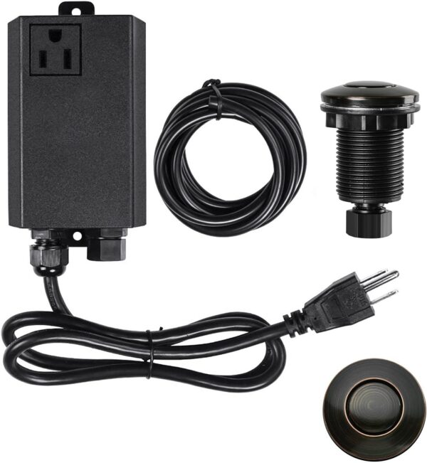 Garbage Disposal Air Switch Kit Sink Top Waste Disposal Single Outlet Oil Rubbed Bronze