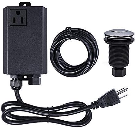 Garbage Disposal Air Switch Kit Sink Top Waste Disposal Single Outlet Stainless Steel Polished