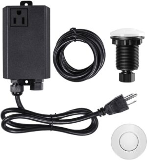 Garbage Disposal Air Switch Kit Sink Top Waste Disposal Single Outlet Stainless Steel White