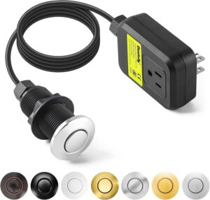 Garbage Disposal Air Switch Kit Sink Top Waste long Stainless Steel Polished